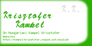 krisztofer kampel business card